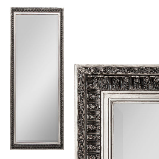Eleganter Spiegel BESTY Antik Silber 140x50cm Wandspiegel