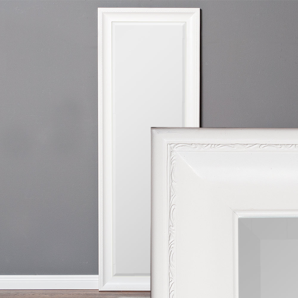 Eleganter Spiegel COPIA Pur-Weiß 140x50cm Holzrahmen