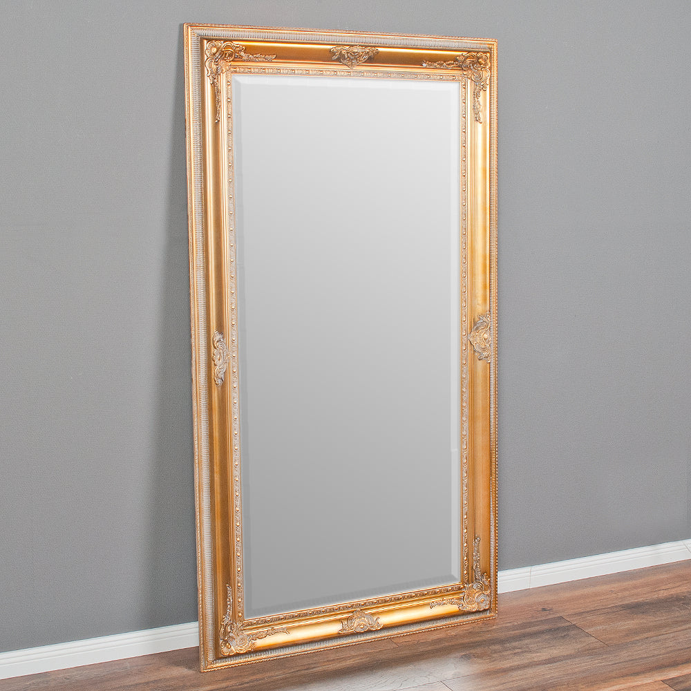 Exklusiver Barock Spiegel EVE Antik-Gold 200x110cm Holzrahmen