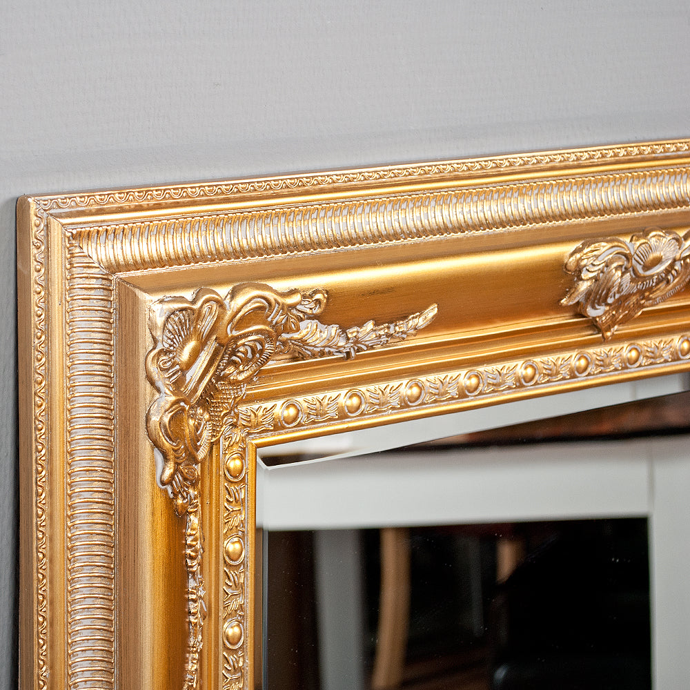 Exklusiver Barock Spiegel EVE Antik-Gold 200x110cm Holzrahmen
