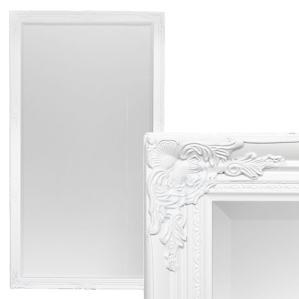 Eleganter Spiegel HOUSE barock Antik-Weiß 180x100cm Holzrahmen