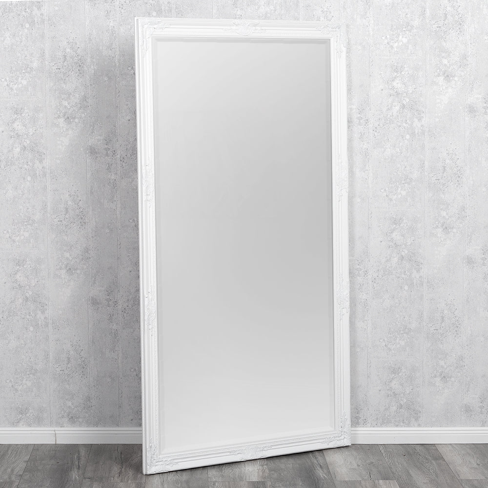 Eleganter Spiegel HOUSE barock Antik-Weiß 180x100cm Holzrahmen