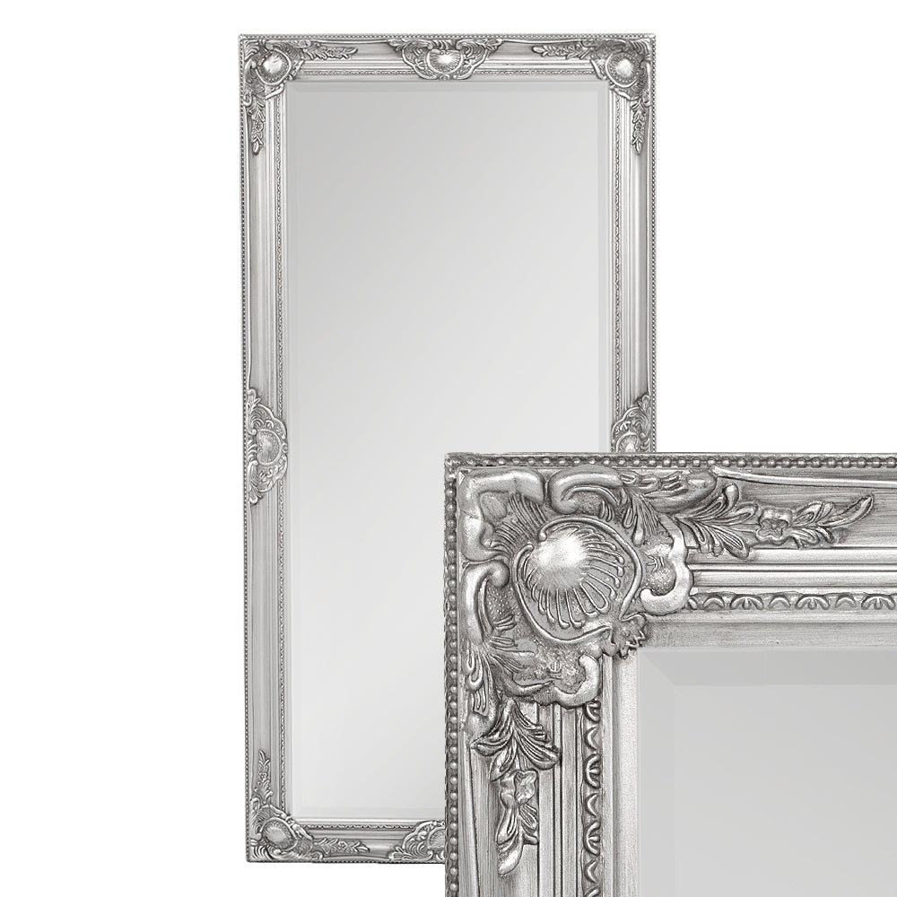 Spiegel LEANDOS barock silber-antik 120x60cm