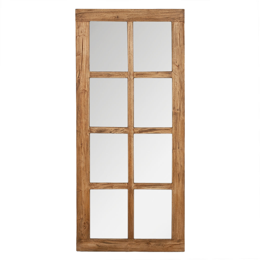 Landhaus Spiegel WINDOW Antik-Natural ca. 180x80cm Holzrahmen
