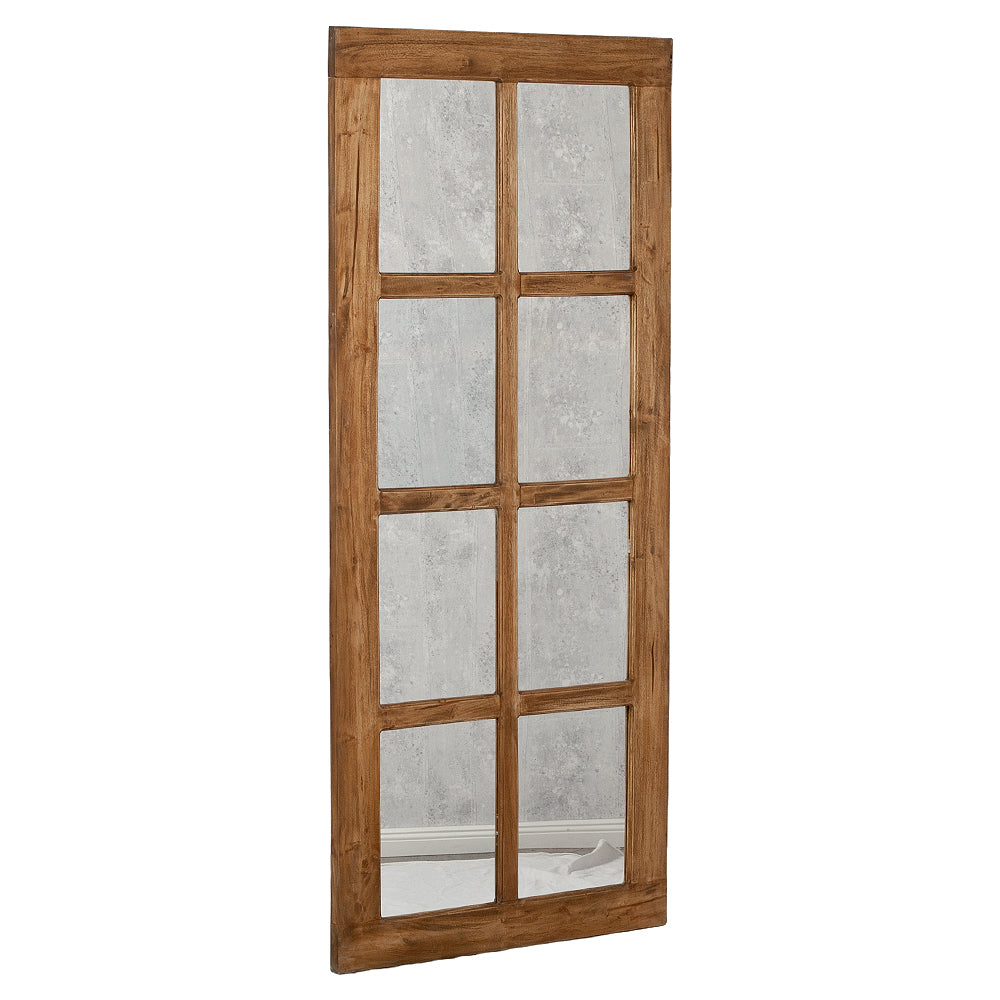 Landhaus Spiegel WINDOW Antik-Natural ca. 180x80cm Holzrahmen