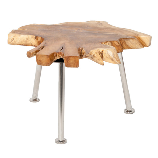 Teak Beistelltisch ANOMALA-L ca. D40-50cm Natural