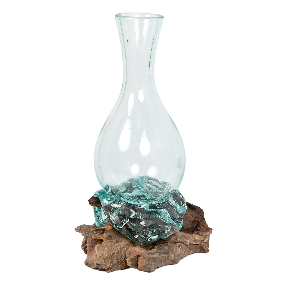 Teak Blumenvase DROP-B ca. H45cm