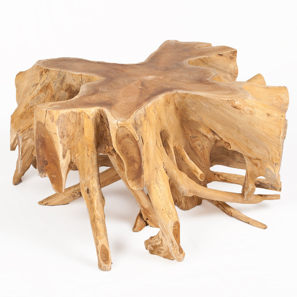 Teak Couchtisch AKAR Natural ca. D90cm Natural Beistelltisch