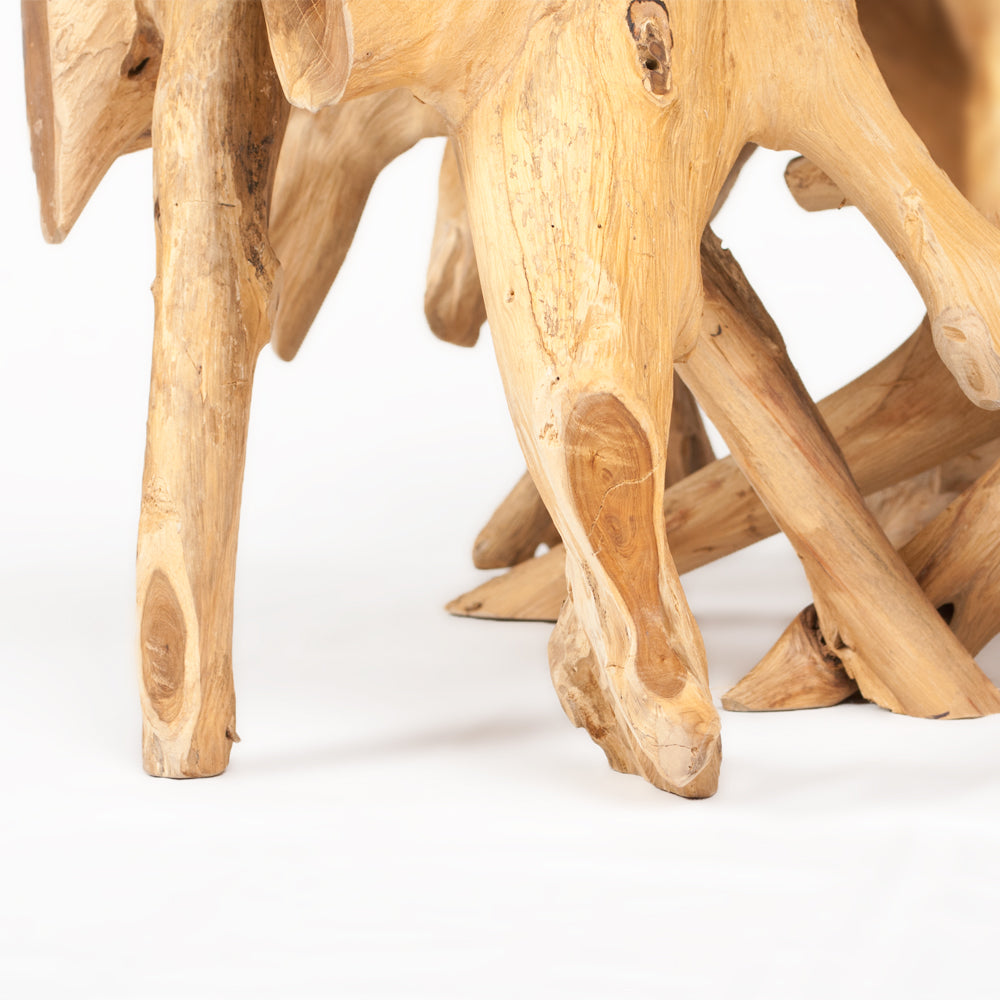 Unikat Teak Couchtisch AKAR Natural ca.80cm Natural Beistelltisch