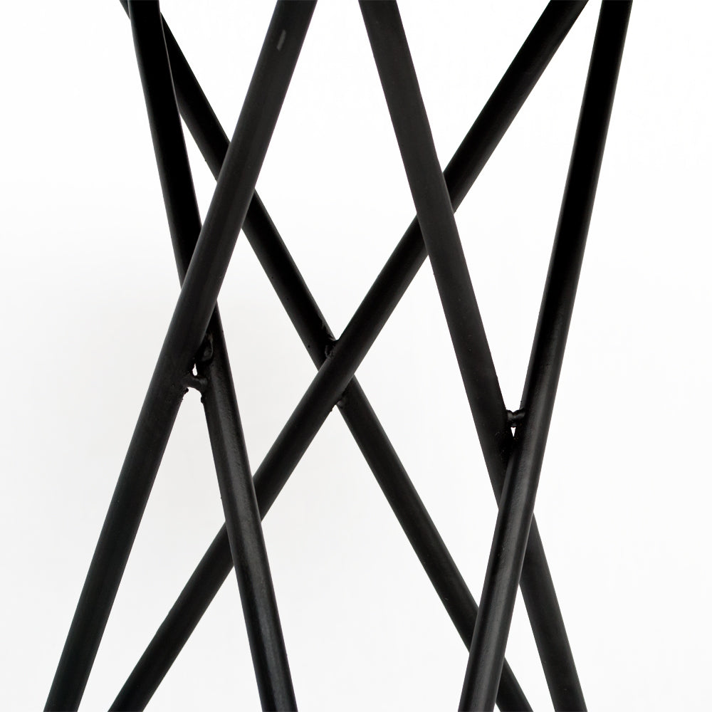 Teak Couchtisch ISLA D50cm Schwarz / Natural