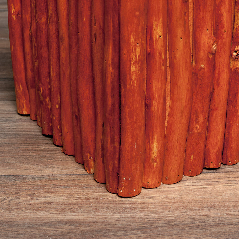 Teak Couchtisch NICO Braun inkl. Glasplatte ca. 70x70cm