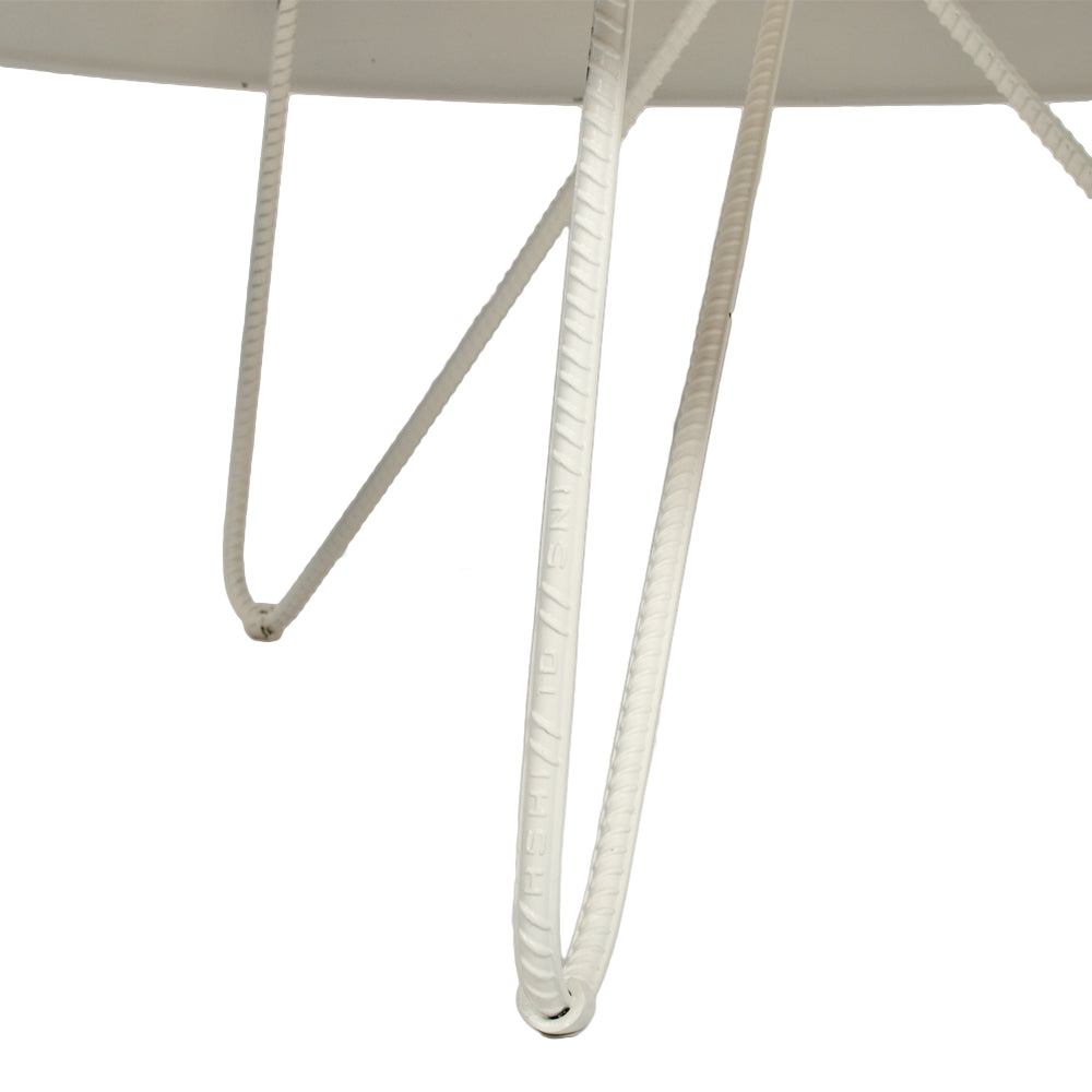Teak Couchtisch REDONDO D80xH40cm Weiß / White Wash