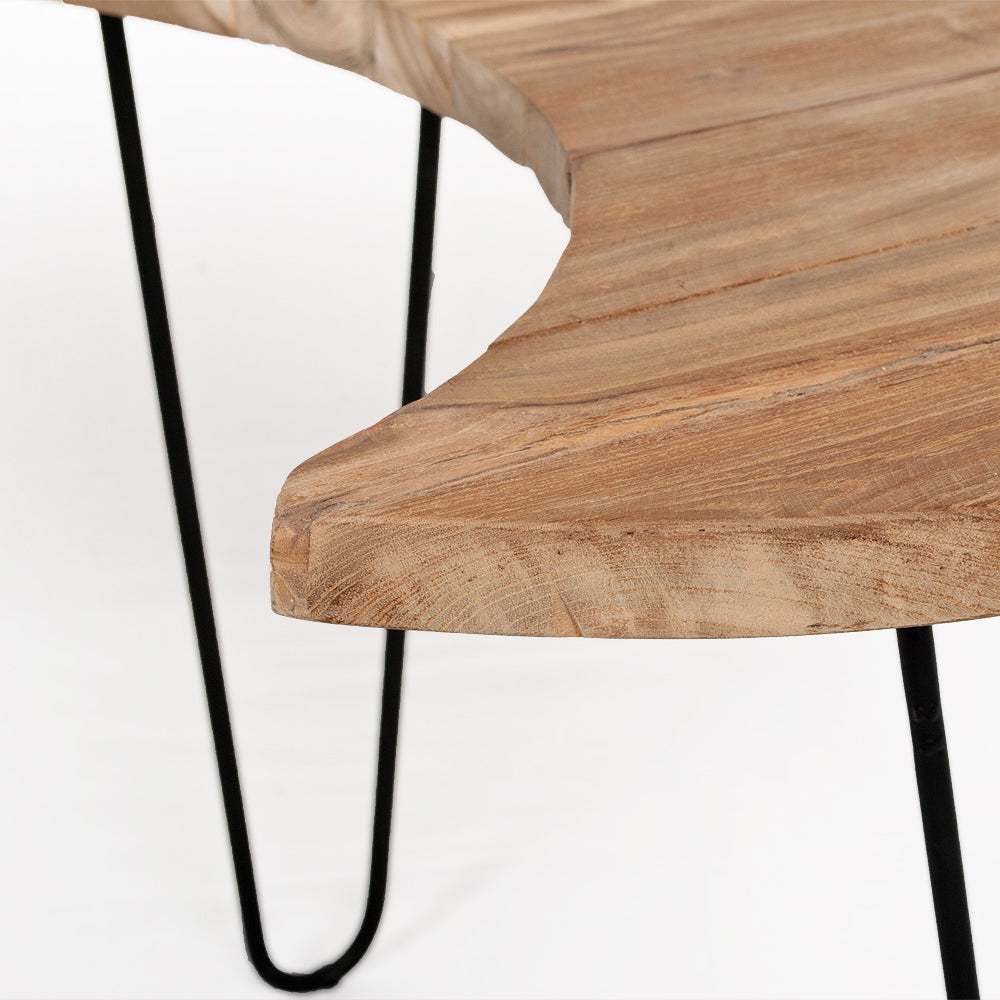3tlg. Teak Couchtisch TRIPTICO Natural