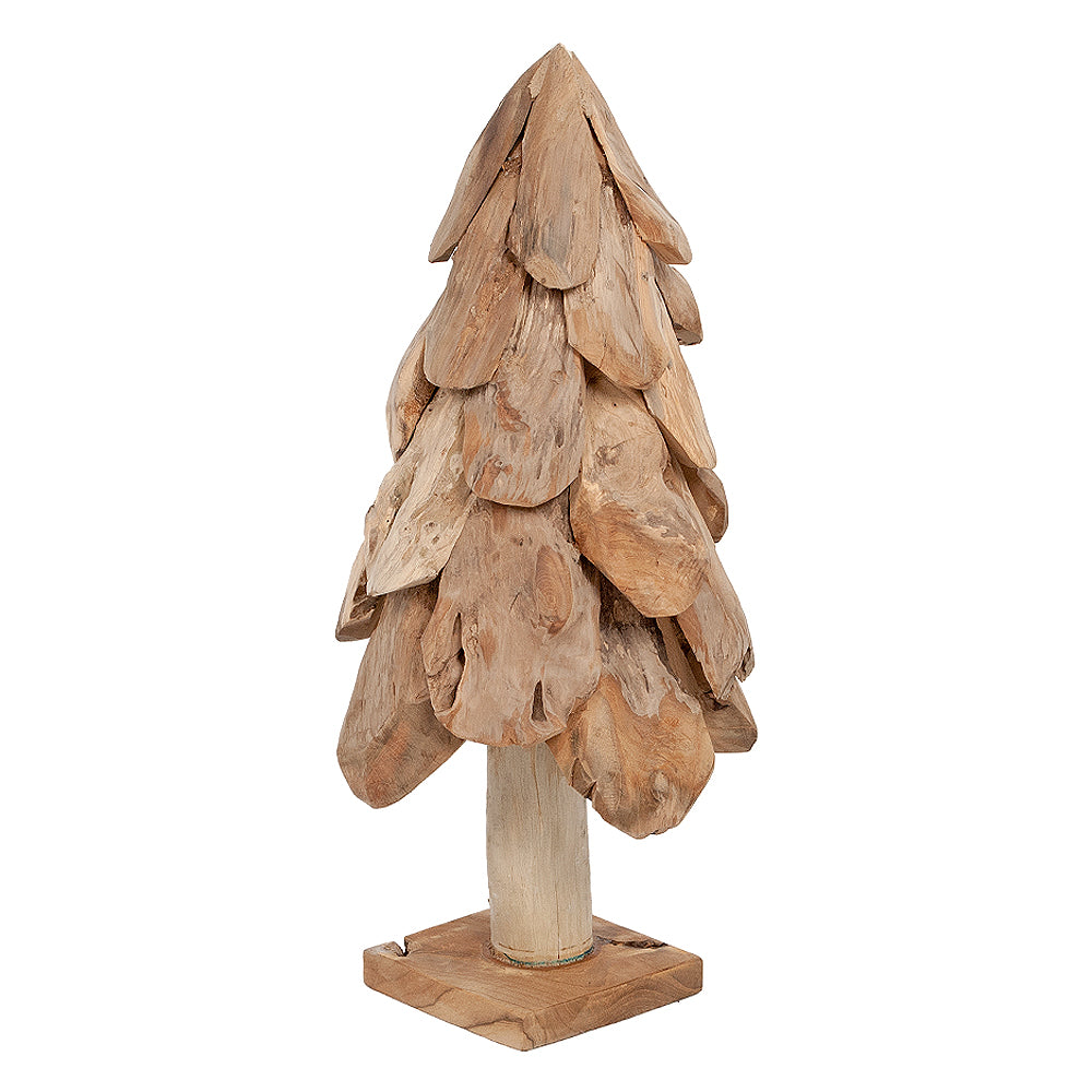 Teak Deko Baum BOOM ca. H60cm Tannenbaum Massivholz