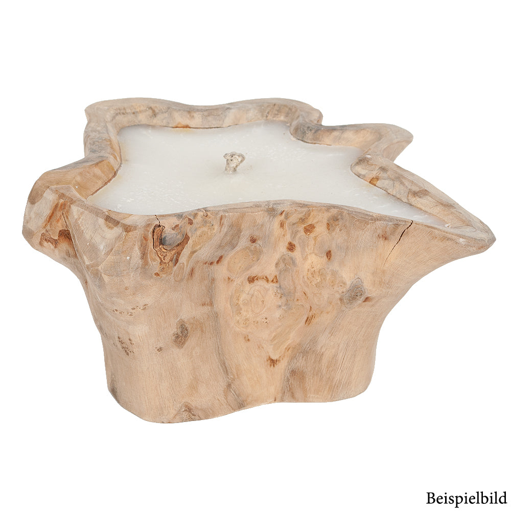 Individuelle Teak Kerze CERO ca. D30cm Unikat