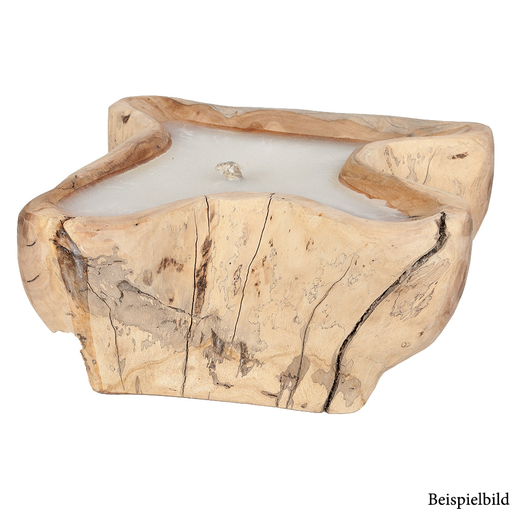 Individuelle Teak Kerze CERO ca. D30cm Unikat
