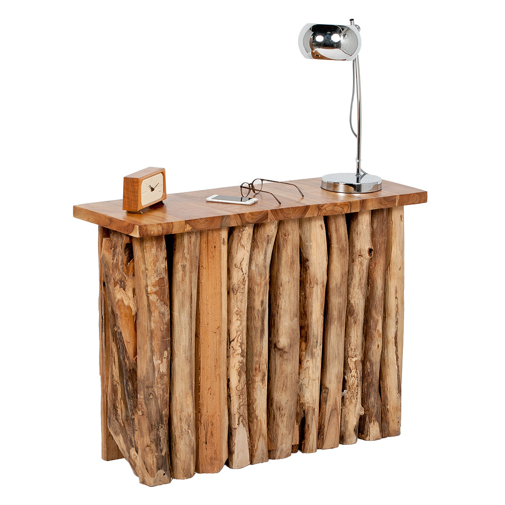 Massive Teak Konsole ALGO Natural 100cm Unikat Konsolentisch
