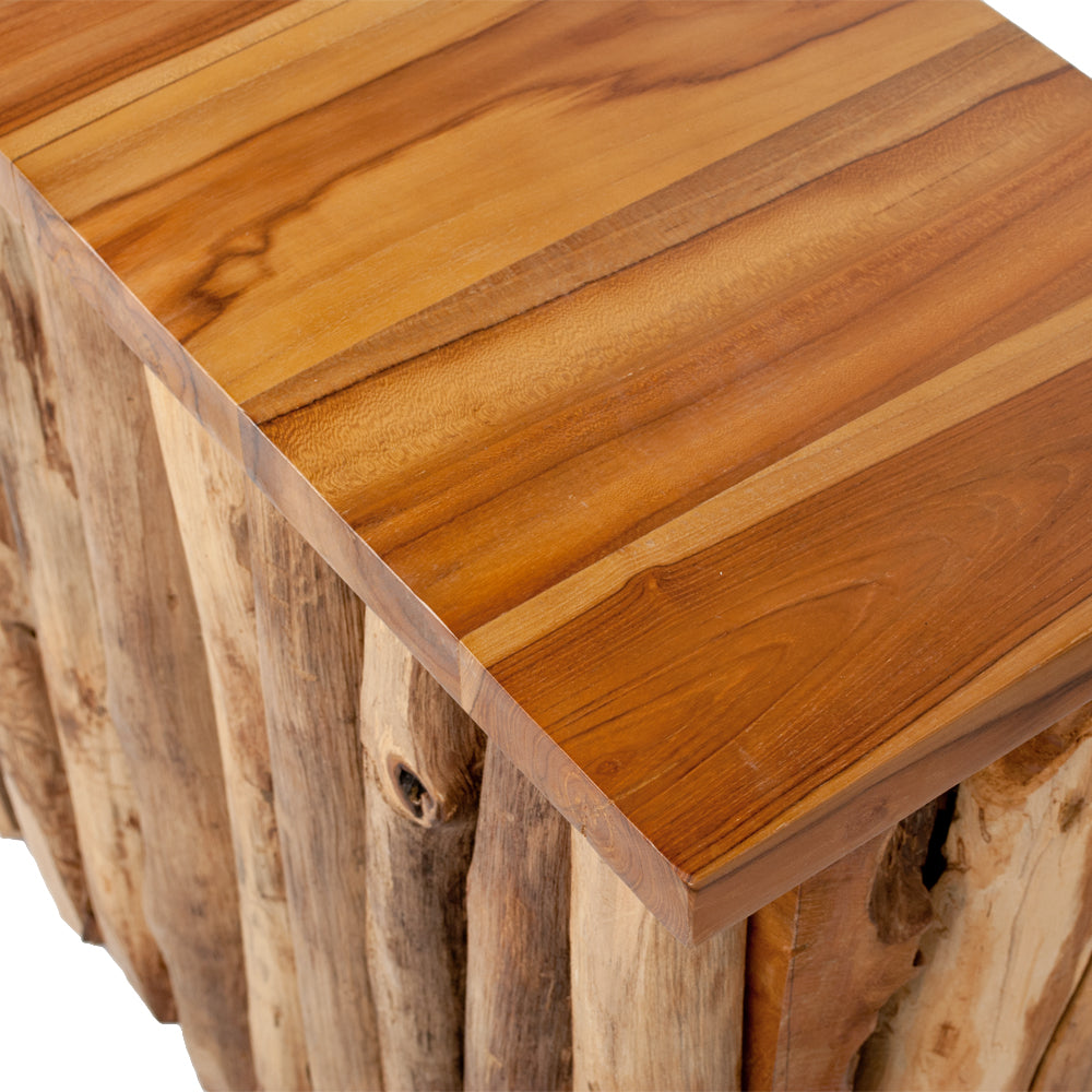 Massive Teak Konsole ALGO Natural 100cm Unikat Konsolentisch