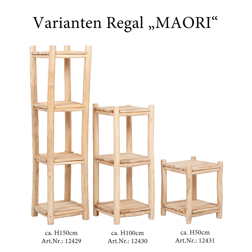 Teak Regal MAORI-L ca. H150cm Natural