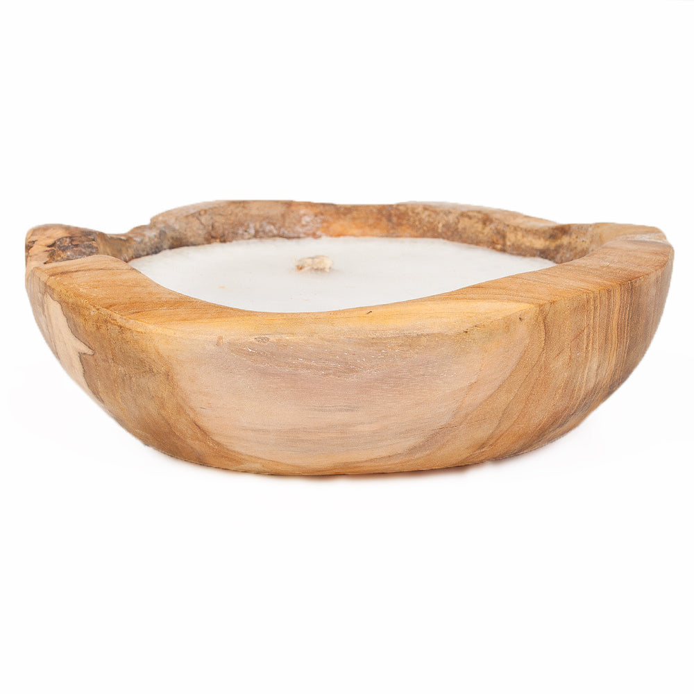 Individuelle Teak-Schale LILIN 40cm inkl. Kerze