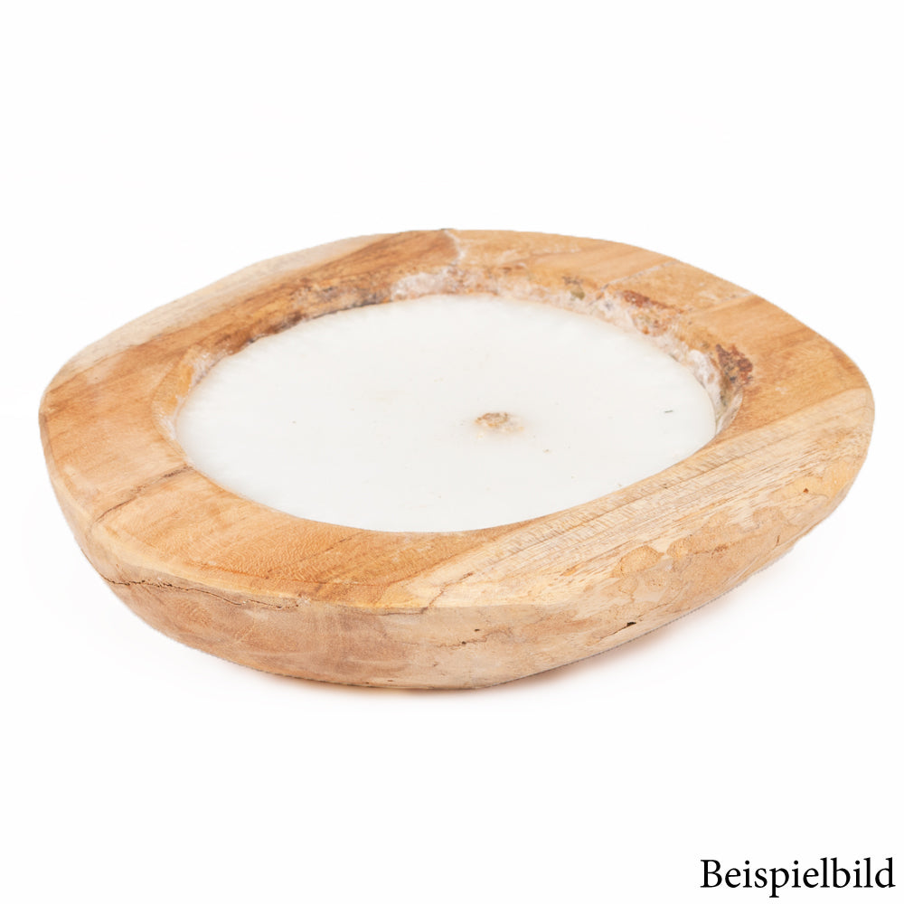 Individuelle Teak-Schale LILIN 40cm inkl. Kerze