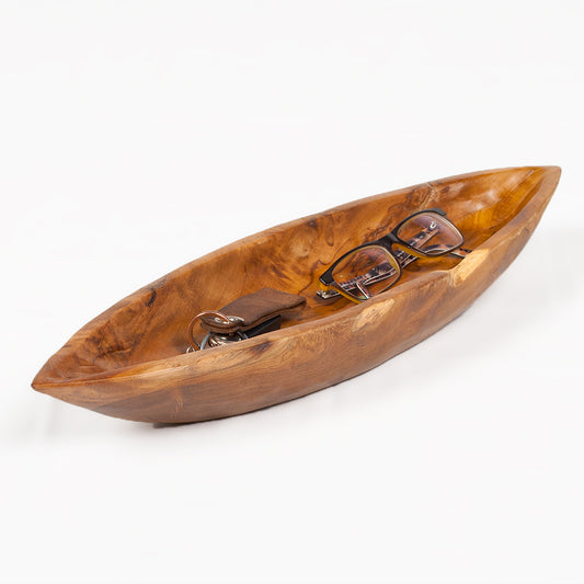 Individuelle Teak-Schale PERA ca.50cm Natural Handarbeit
