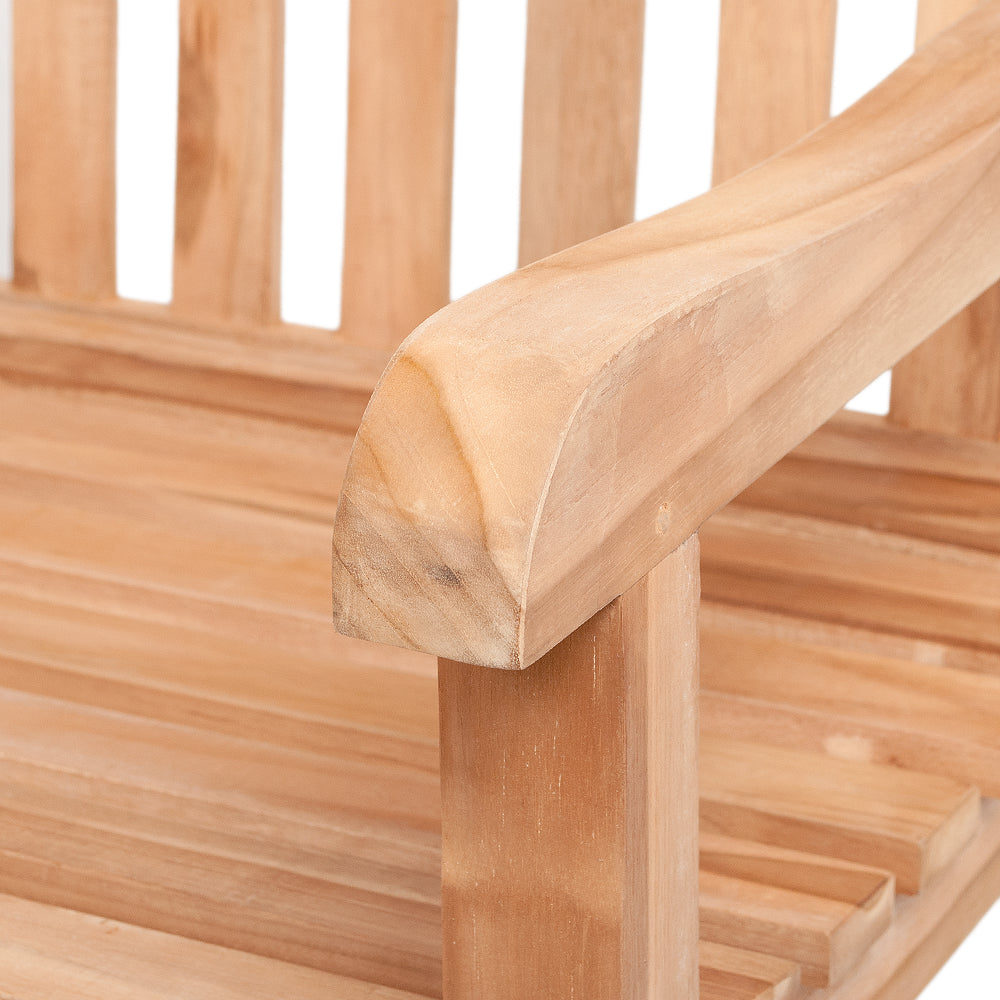 Massive Teak Sitzbank MONTAGNA ca. L120cm Gartenbank