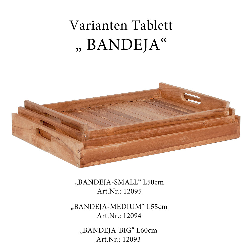 Teak Tablett BANDEJA-MEDIUM Natural ca. L57cm