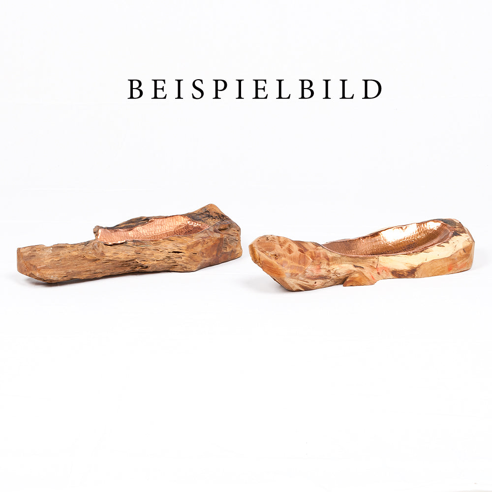Teak & Kupfer Deko-Schale TEMBAGA-Five ca. 50cm Natural