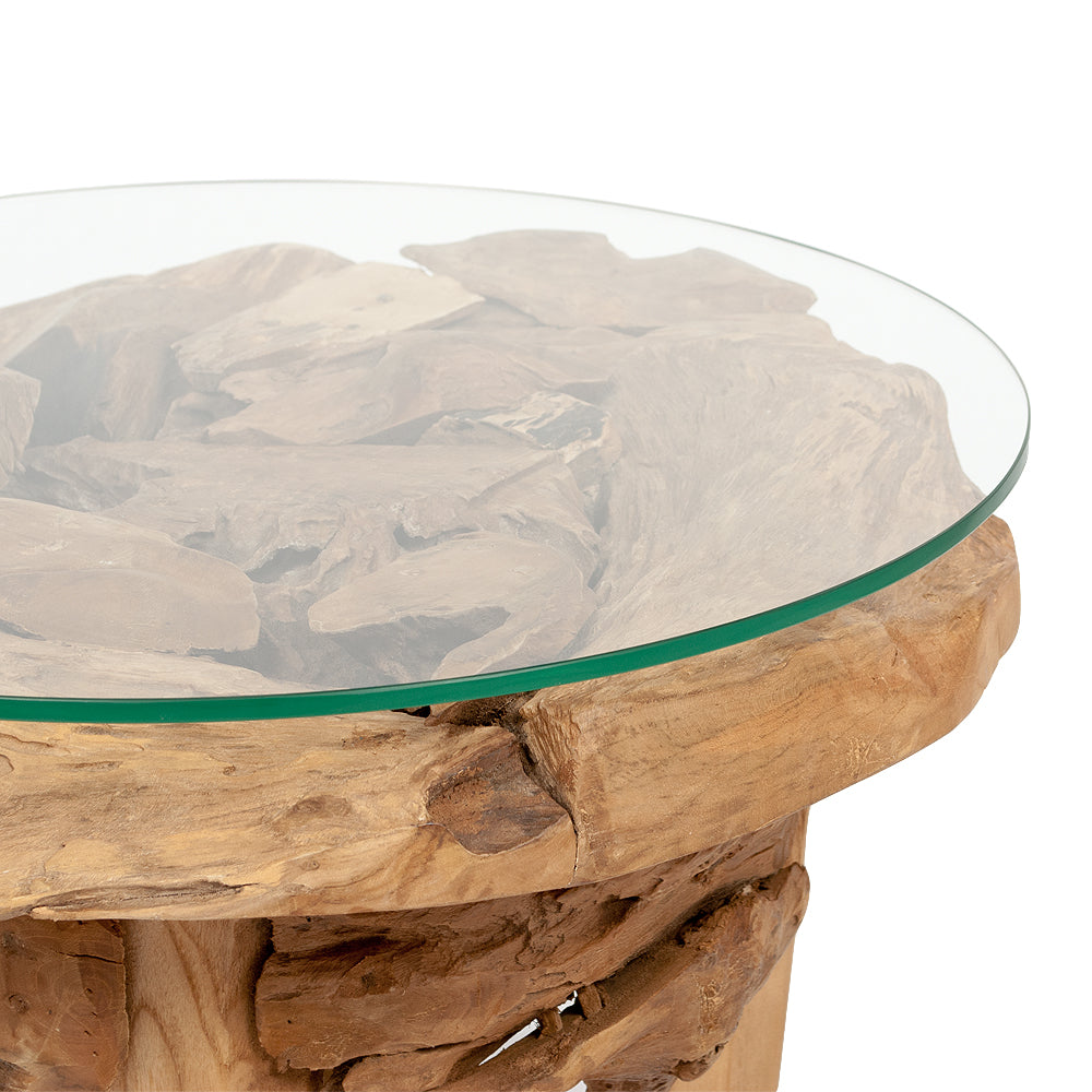 Teakwurzel Couchtisch BOSCO-80cm Natural