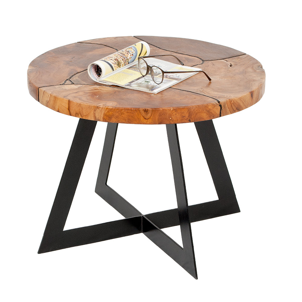 Individueller Teakwurzel Couchtisch LISTA 80cm Natural