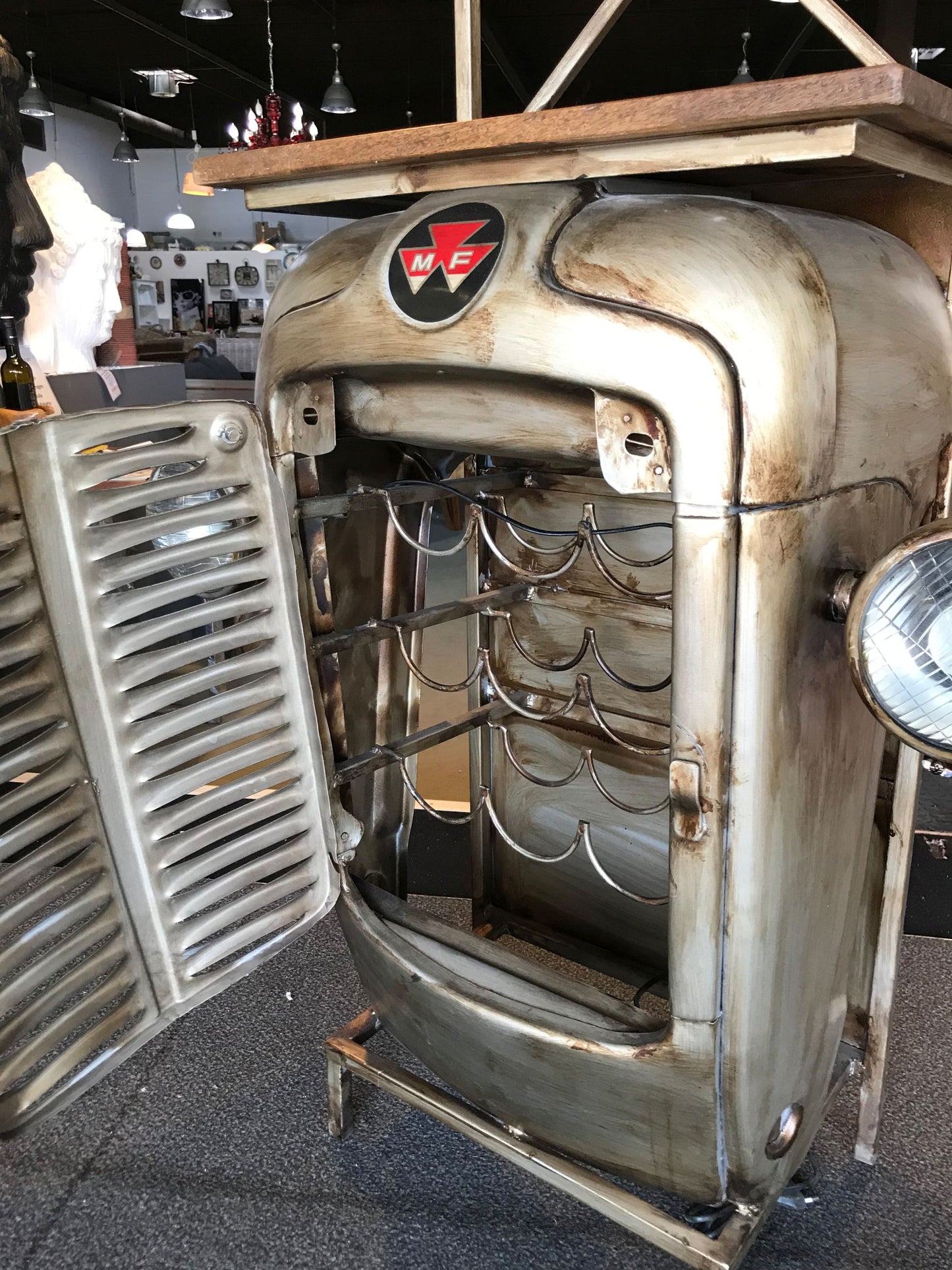 Traktor-Bar-Regal INDUSTRY Silber ca. H180cm