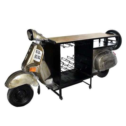 Vintage Tresen SCOOTER Silber ca. L210cm