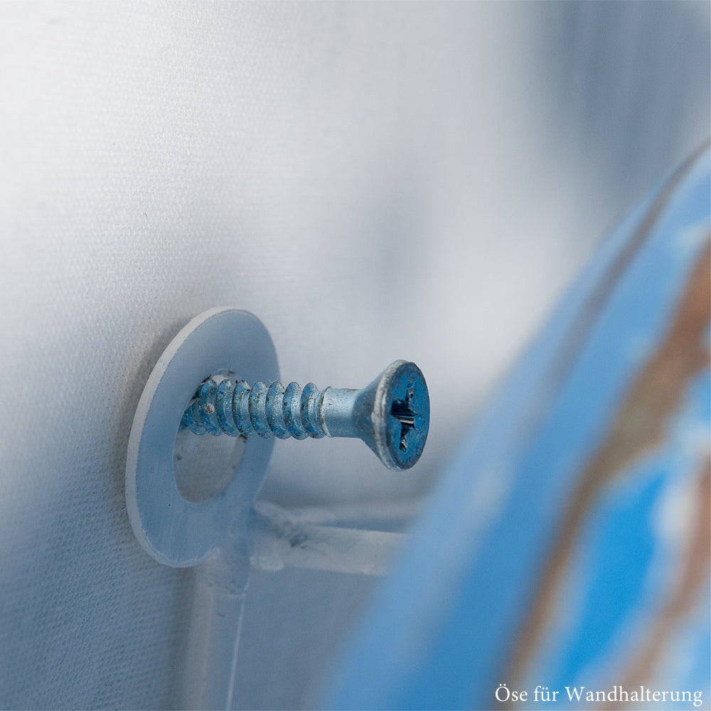 Wand-Deko IKAN Blue Wash ca. 80x80cm Albasia Holz Fische