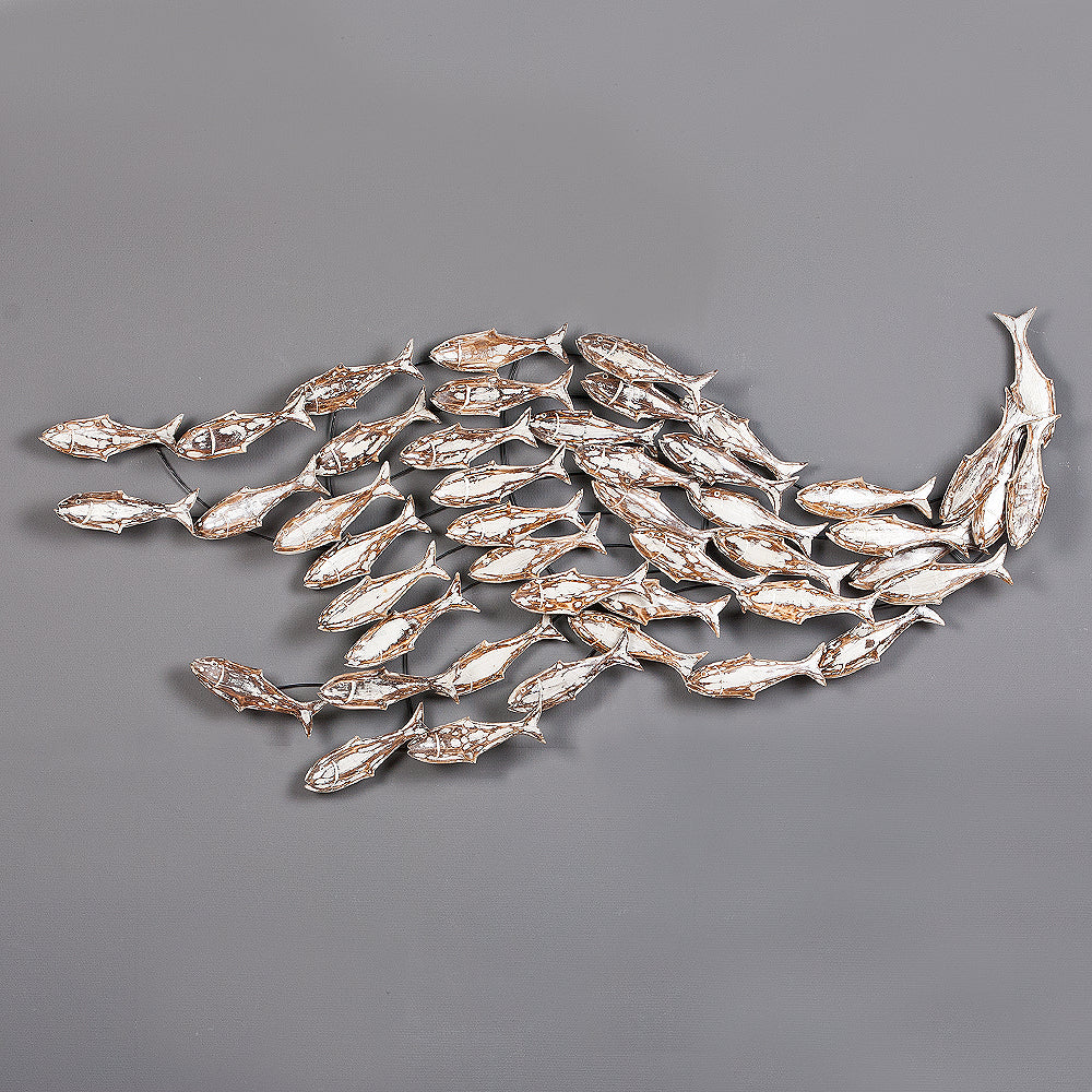 Wand-Deko IKAN ca. 180x70cm White Wash Albasia