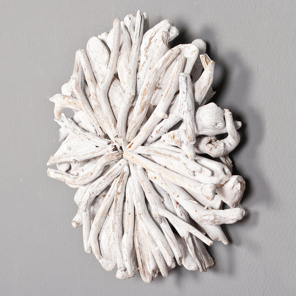Wand-Deko-Objekt BULAT White Wash ca. D30cm Treibholz