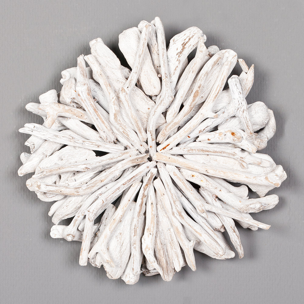 Wand-Deko-Objekt BULAT White Wash ca. D30cm Treibholz