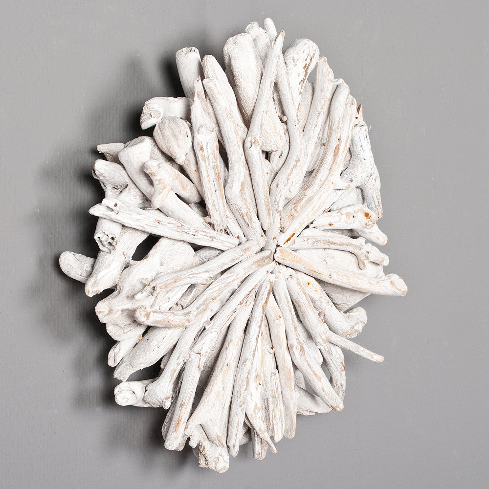Wand-Deko-Objekt BULAT White Wash ca. D30cm Treibholz
