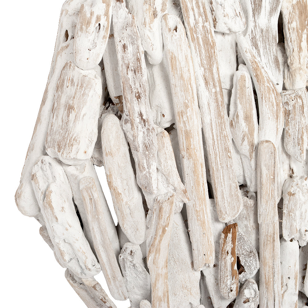 Wand-Deko-Objekt JANTUNG White Wash ca. 60cm Treibholz