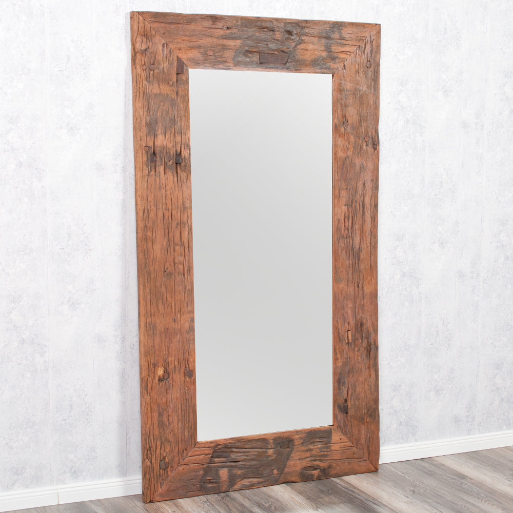 Individueller Spiegel KING ca.180x100cm recyceltes Teak Wandspiegel
