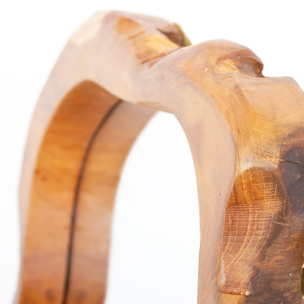 Wandspiegel SLICE Teak ca. D45cm