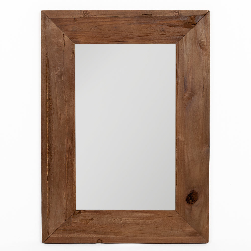 Wandspiegel TEAK ca. 70x50cm recyceltes Teakholz Spiegel