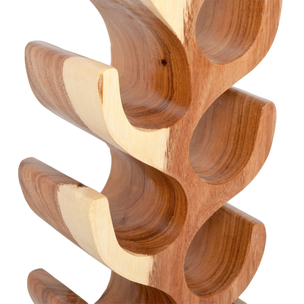 Massivholz Weinregal Flaschenhalter BOTOL-L ca. H100cm Suar