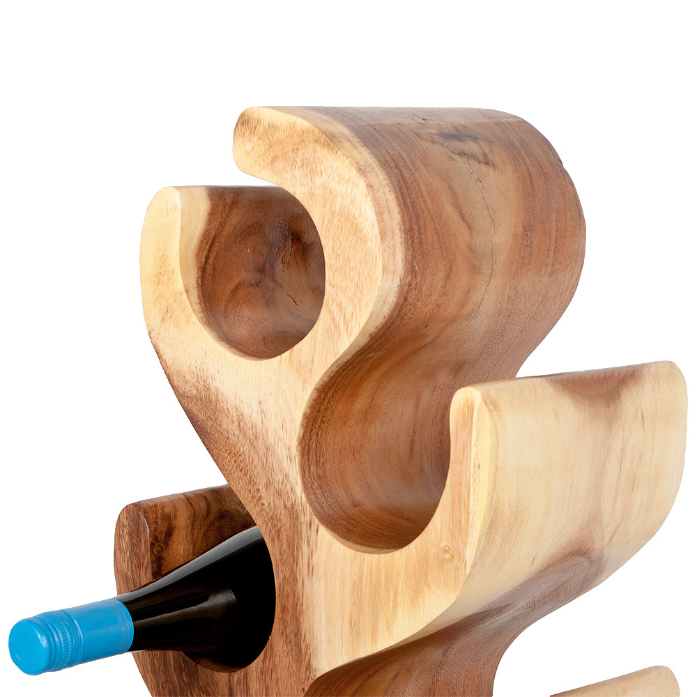 Massivholz Weinregal Flaschenhalter BOTOL-L ca. H100cm Suar