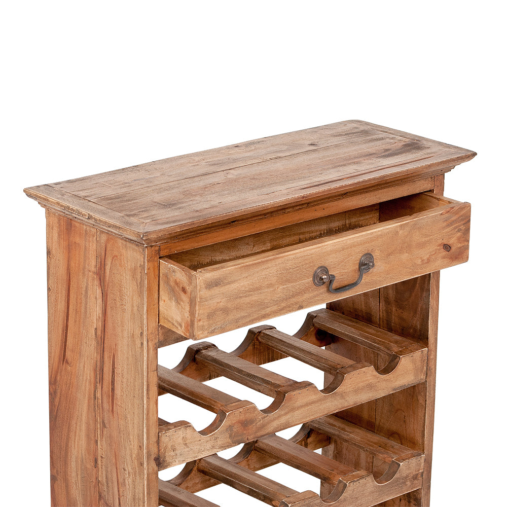 Weinregal TINI H85cm Rustic-Grey Mahagoni