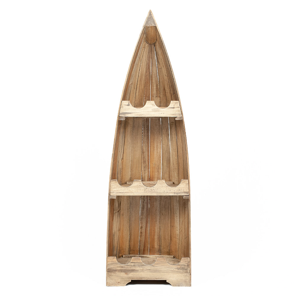 Weinregal VINO-L 150cm Antik-Natural Mahagony Bootsregal