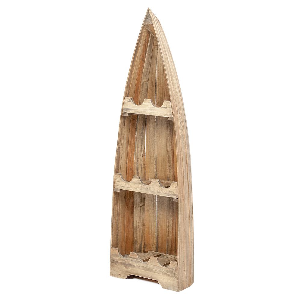Weinregal VINO-L 150cm Antik-Natural Mahagony Bootsregal