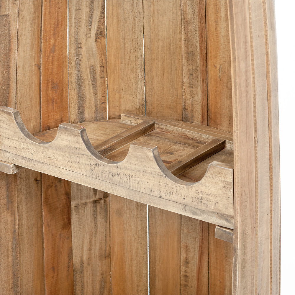 Weinregal VINO-L 150cm Antik-Natural Mahagony Bootsregal