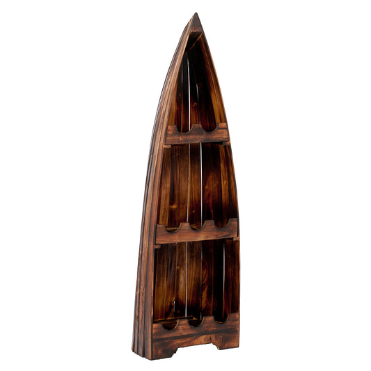 Weinregal VINO-L ca. H150cm Geflammt Mahagony Bootsregal