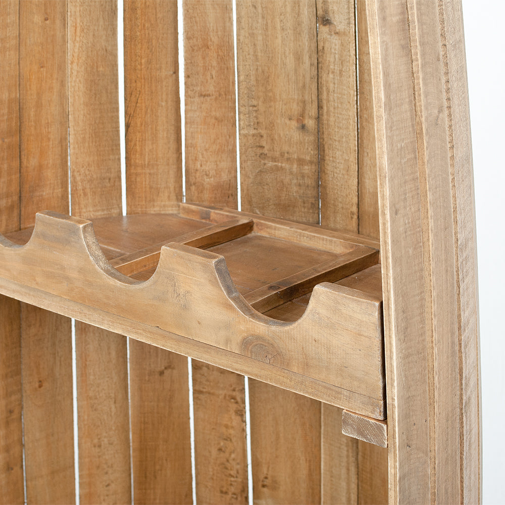 Massivholz Weinregal VINO 200cm Antik-Natural Mahagony Bootsregal